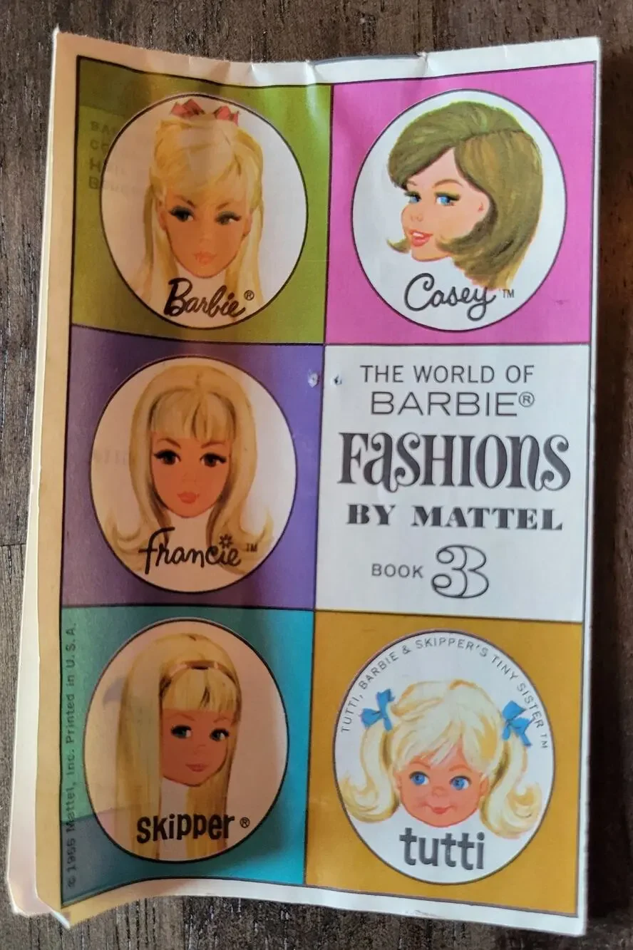 VTG 1966 World of Barbie Fashions Mattel Book 3 Skipper Tutti Casey Francie 6 pg